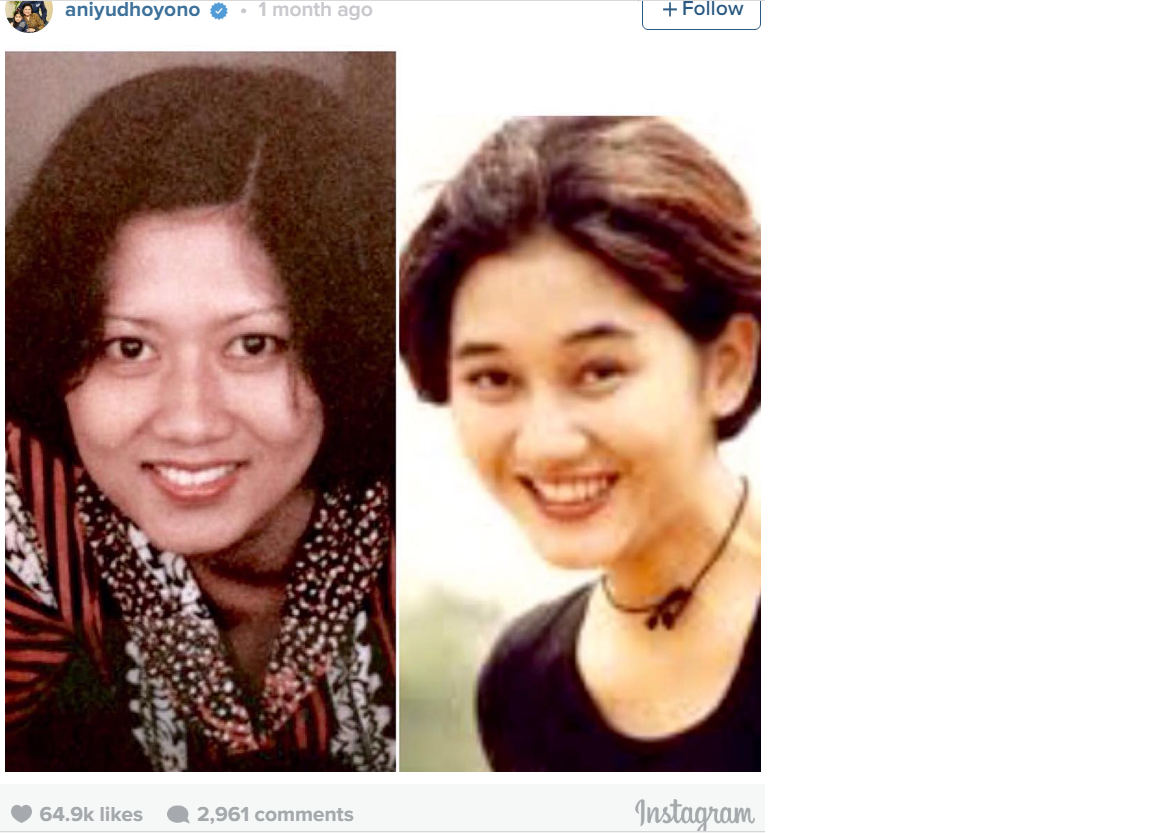 Ani Yudhoyono Pasang Foto Saat Muda Disandingkan dengan Nike Ardila, Ini Kata Netizen