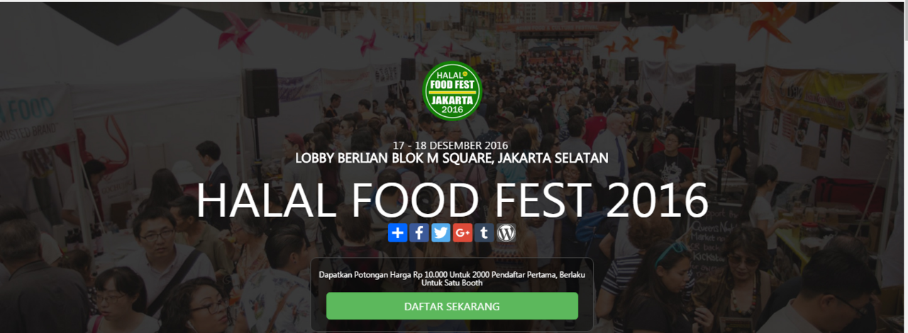 Ada Event keren nih Gan sis ! Festival Makanan Halal Indonesia 2016