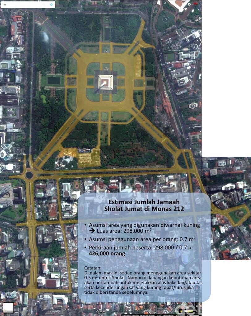 Pria Ini Hitung Jumlah Massa di Aksi 2 Desember, Begini Hasilnya