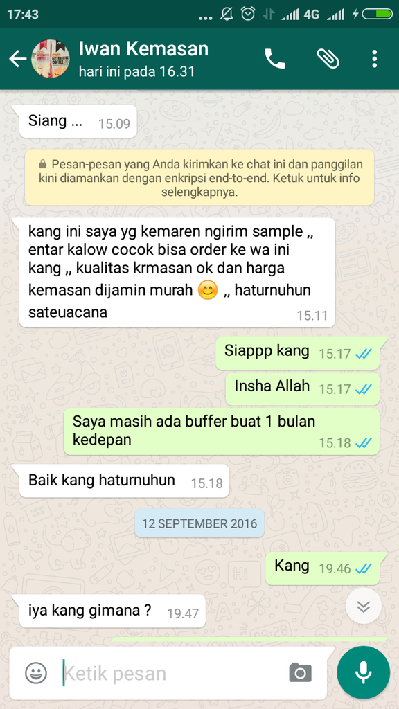 PENIPUAN PESANAN KEMASAN STANDING POUCH