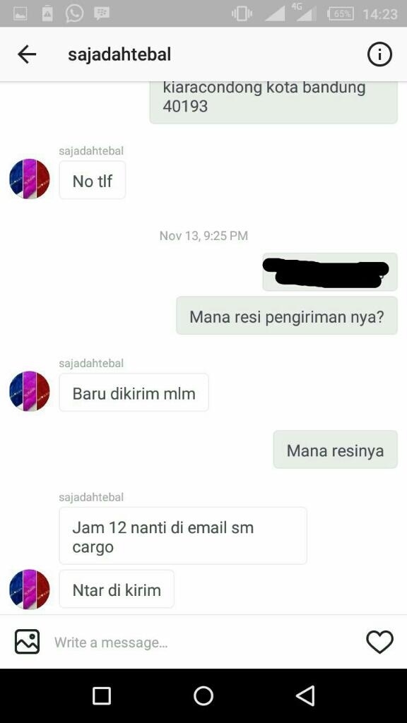 SUrat Terbuka untuk UNION SELINA pemilik @sajadahtebal