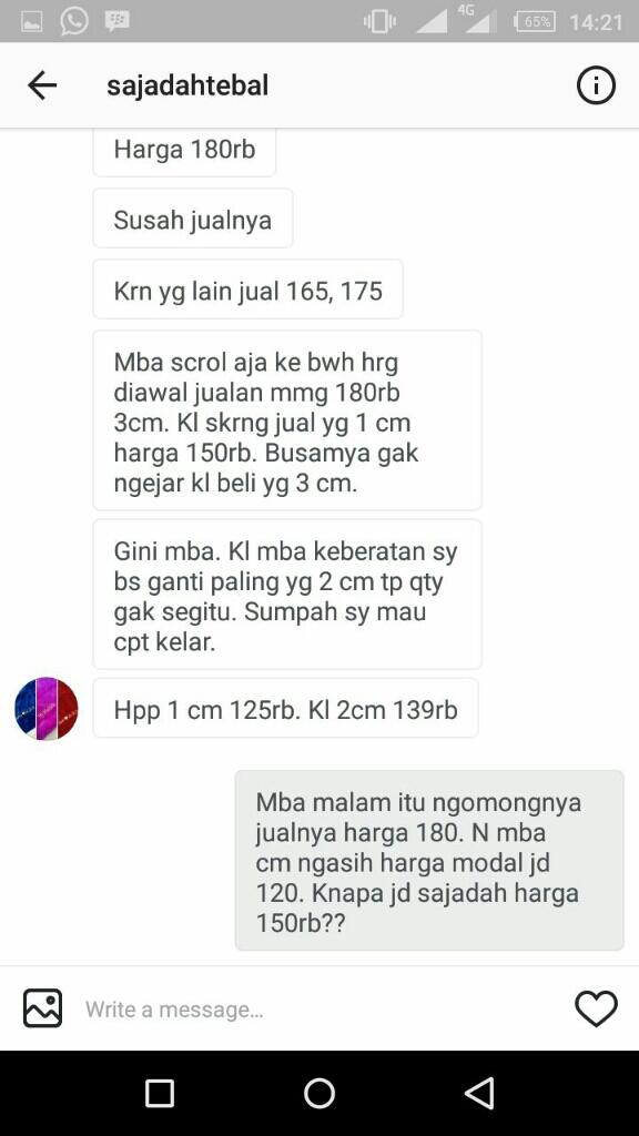 SUrat Terbuka untuk UNION SELINA pemilik @sajadahtebal