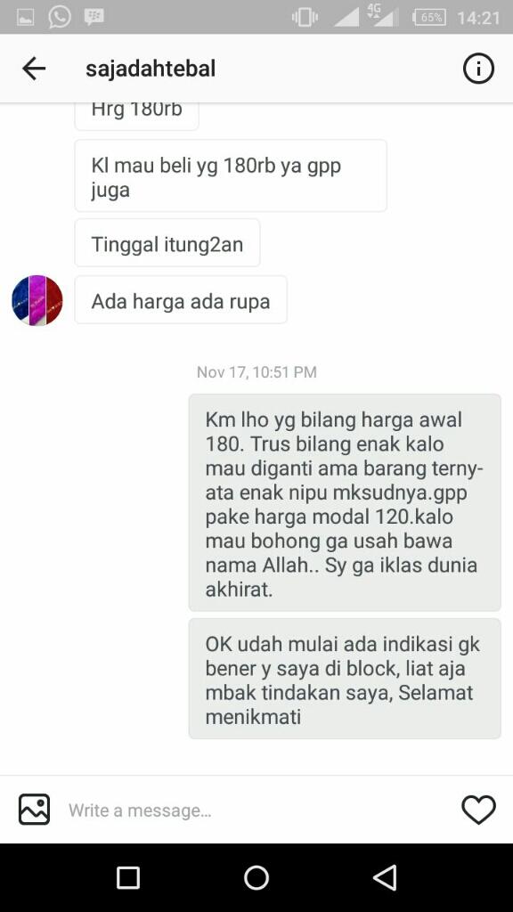 SUrat Terbuka untuk UNION SELINA pemilik @sajadahtebal