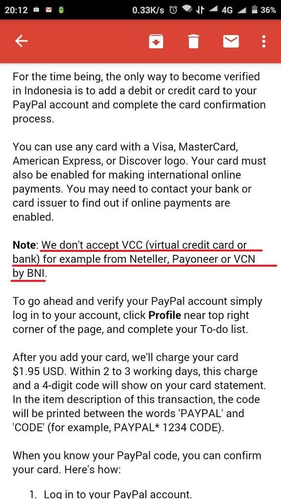 &#91;ASK&#93; Verifikasi akun paypal