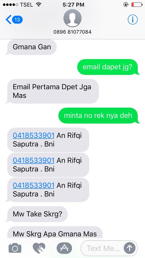 Penipu a/n Rifqi Saputra No rek : 0418533901 No Hp: 089681077084