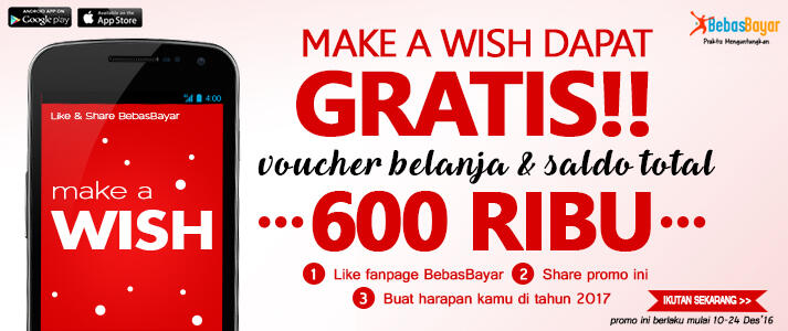Cuma Make A Wish, Dapat GRATIS Voucher 100.000!