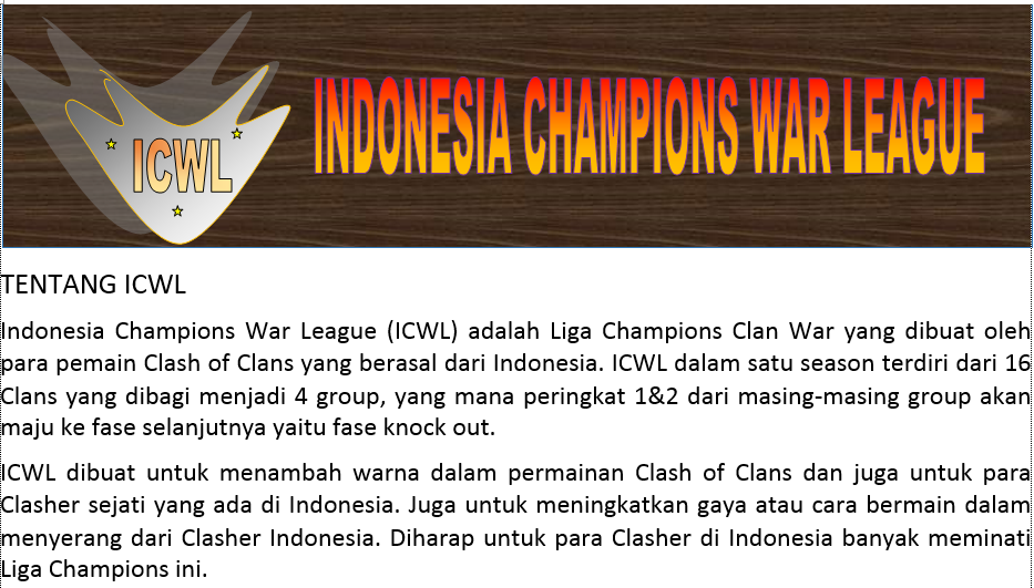 &#91;Official Thread&#93; Indonesia Champions War League | COC Clan War Champions league 