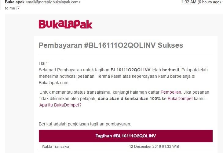 Hati Hati yang ada dana menggantung di account Bukalapaknya.