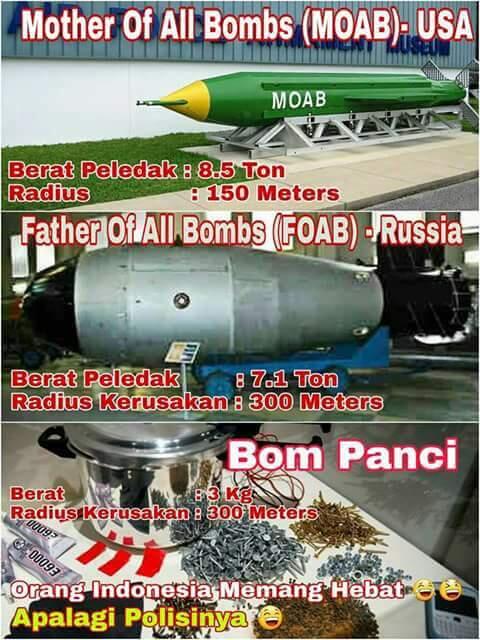 Fakta Bom Panci Yang Mengalahkan Dahsyatnya MOAB &amp; FOAB