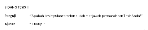 SIDANG TESIS I