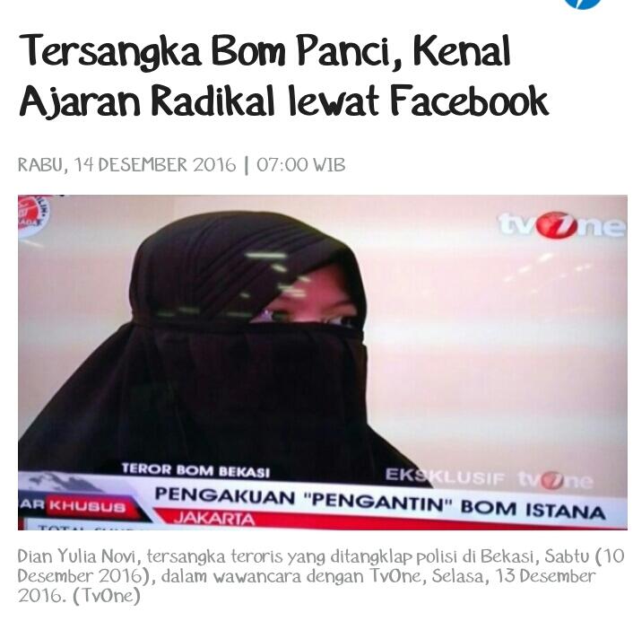 Tersangka Bom Panci, Kenal Ajaran Radikal lewat Facebook