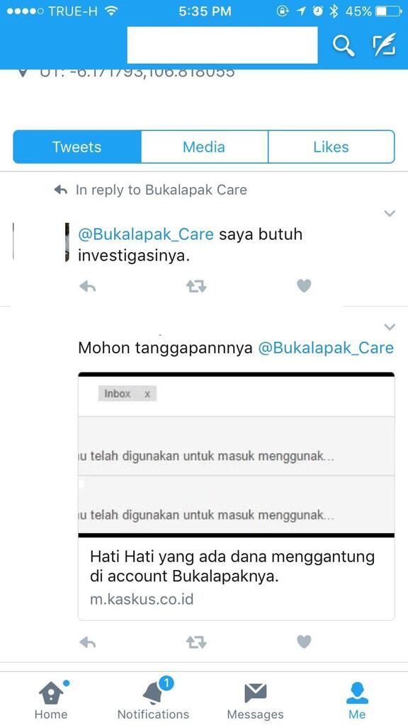 Hati Hati yang ada dana menggantung di account Bukalapaknya.