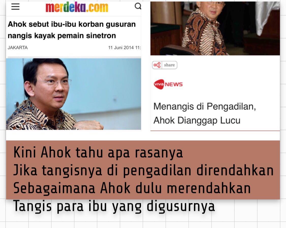 Ahok Panik Karena Selama Ini Bisa Lolos Dari Jerat Hukum
