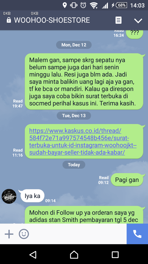 Surat Terbuka untuk ID Instagram woohoo_jkt | Sudah bayar, seller tidak ada kabar
