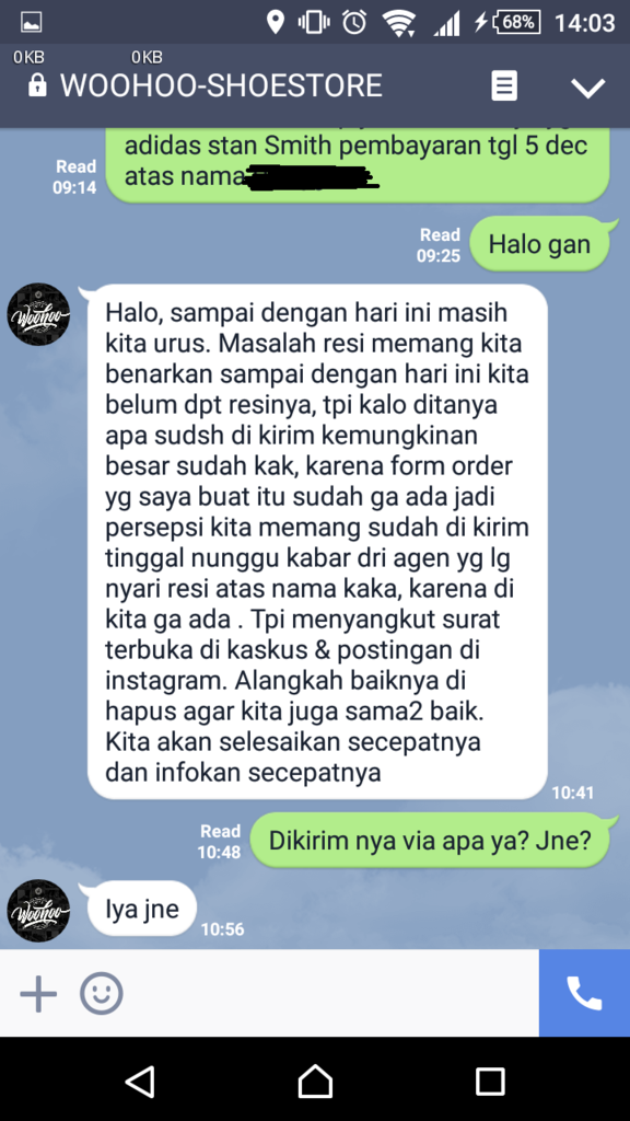 Surat Terbuka untuk ID Instagram woohoo_jkt | Sudah bayar, seller tidak ada kabar