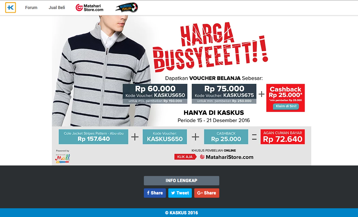 Nikmati Belanja Double Untung Dengan Promo Cashback + Kode Voucher Gan!