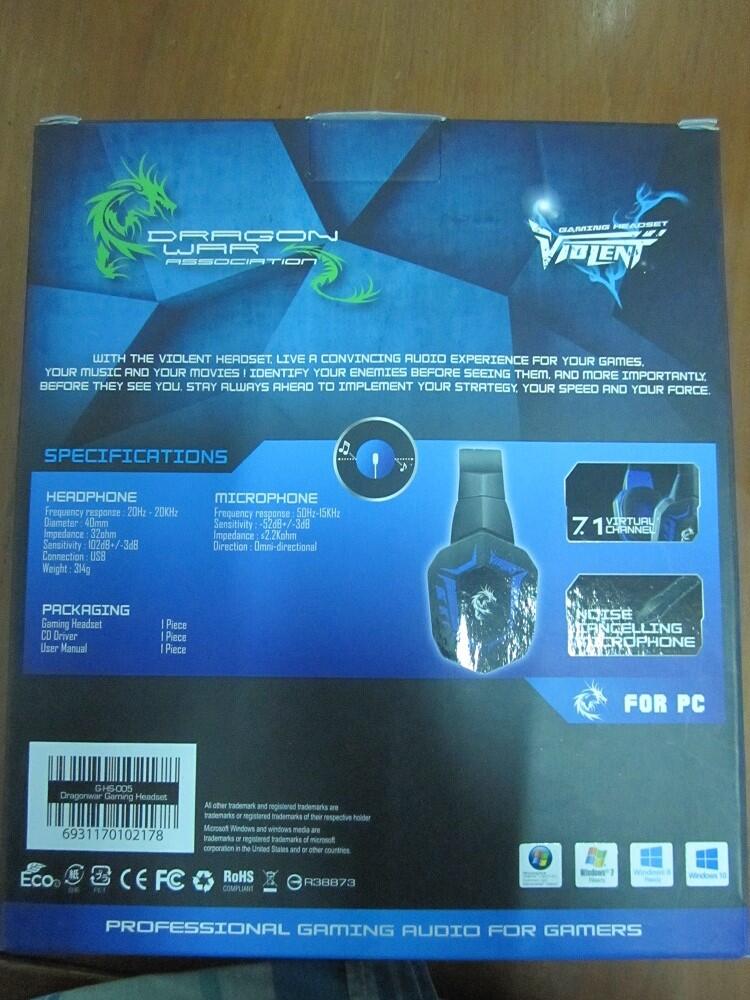 &#91;HEADSET&#93; &#91;UNBOXING&#93; Dragon War G-HS-005 Violent Gaming Headset
