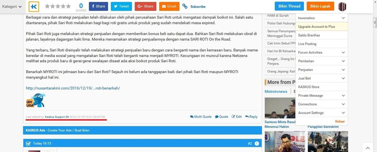 Gan Ada yang tau kenapa Id kaskus ku ini..? Minta bantuan nya..