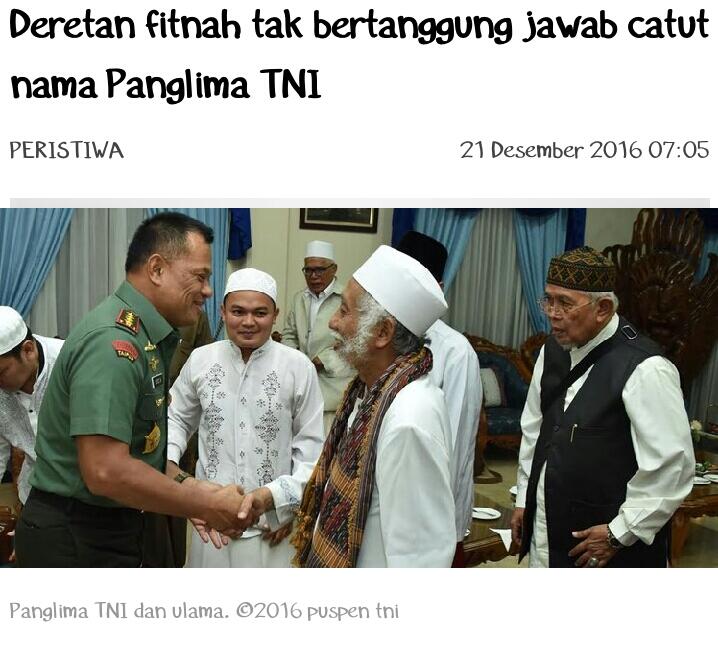 Deretan fitnah tak bertanggung jawab catut nama Panglima TNI