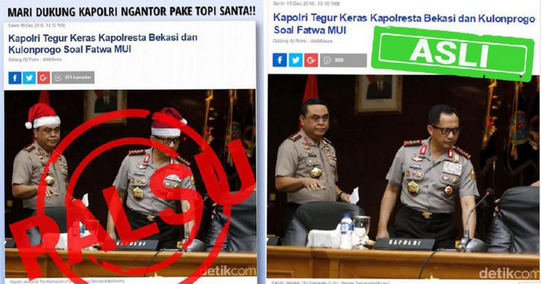 Polisi Cari Pegiat Medsos yang Edit Foto Kapolri dan Wakapolri