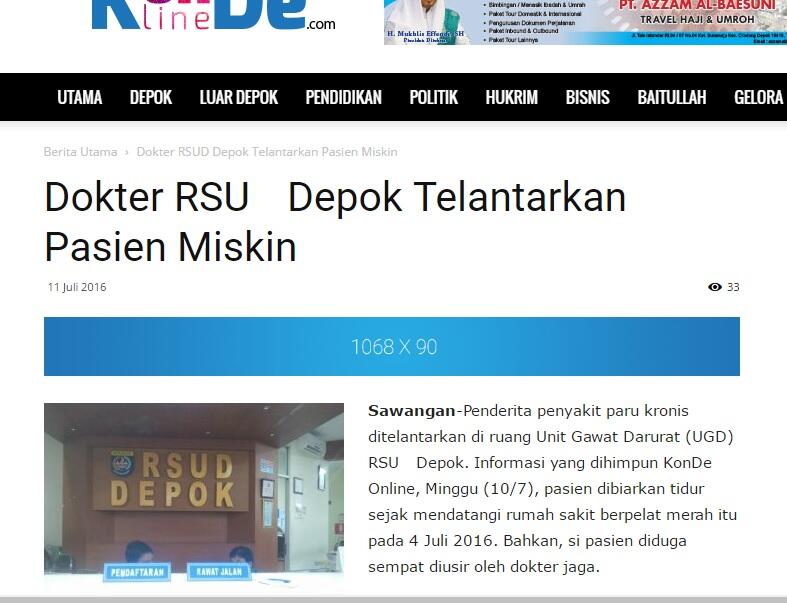 Yang Nggak Punya Duit, Dilarang Sakit!