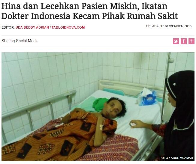 Yang Nggak Punya Duit, Dilarang Sakit!