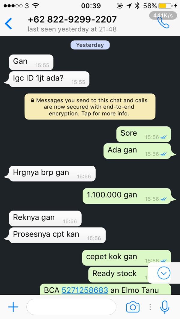 Hati2 penipuan