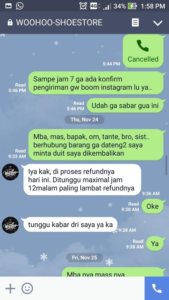 surat terbuka untuk ID @woohoo_jkt Instagram (Seller Sneakers)