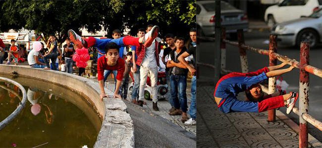 SPIDERBOY DARI JALUR GAZA PALESTINA INI INGIN CETAK REKOR DUNIA 