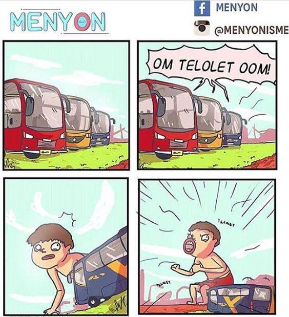 15 Komik strip 'Om telolet Om' ini siap bikin kamu ketawa puas