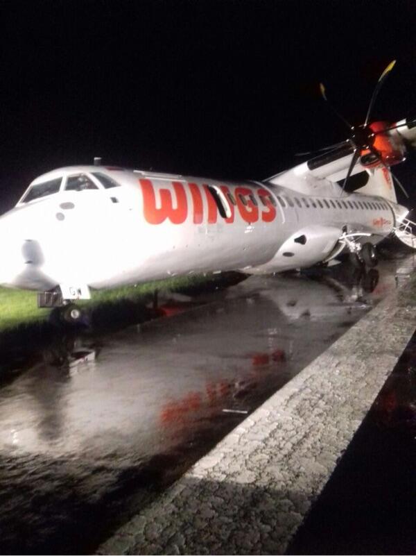 Pesawat Wings Air Tergelincir Di Semarang