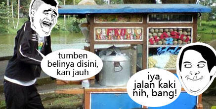 Meme Kocak Rayuan Gombal Pembeli Ke Abang-Abang Makanan