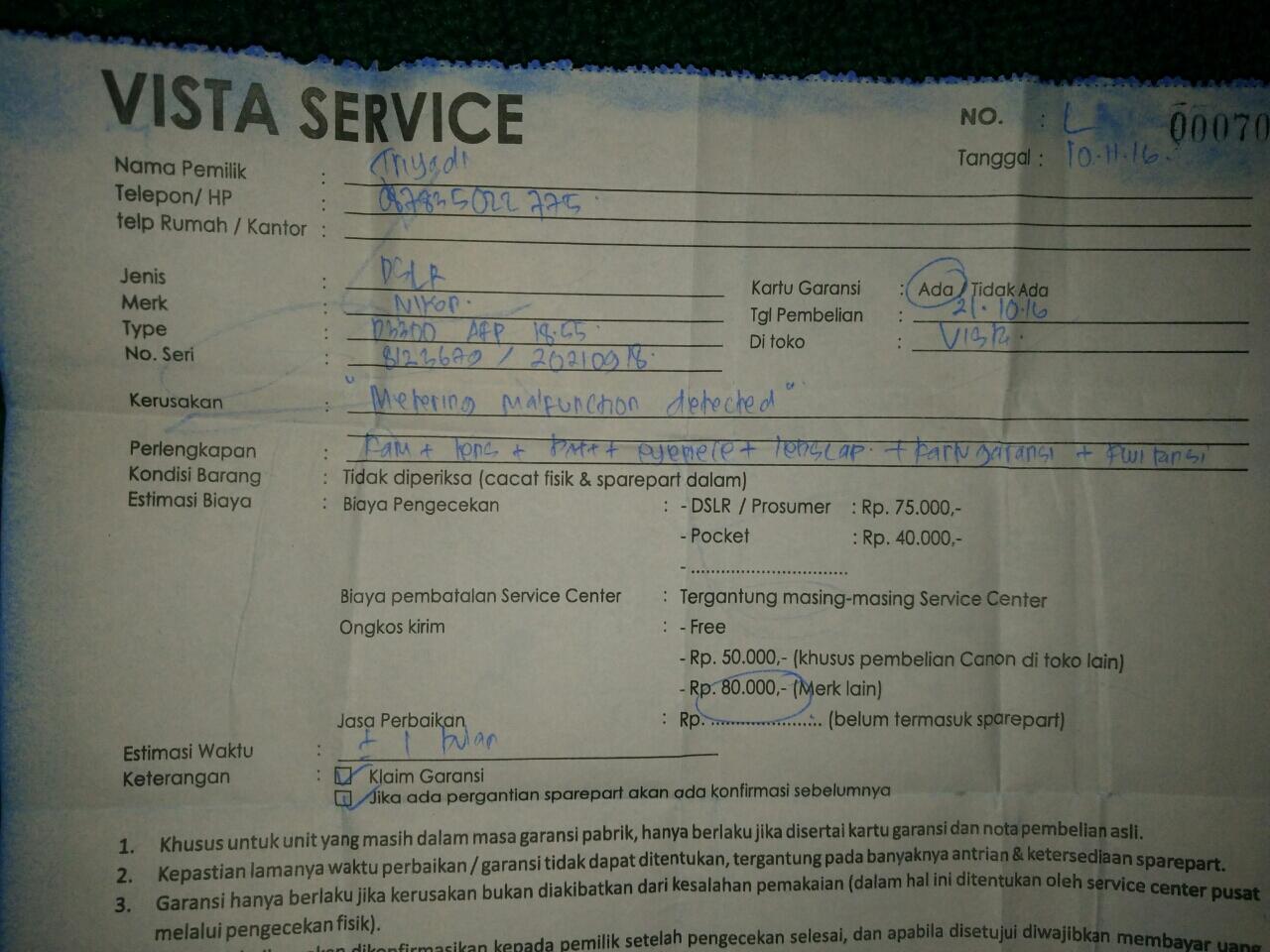 Kecewa Dengan Layanan Garansi Nikon