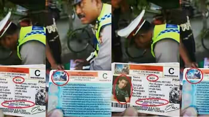 Polisi Ini SHOCK BERAT Setelah Lihat Foto dan Nama di SIM Pengendara yang Ia Tilang