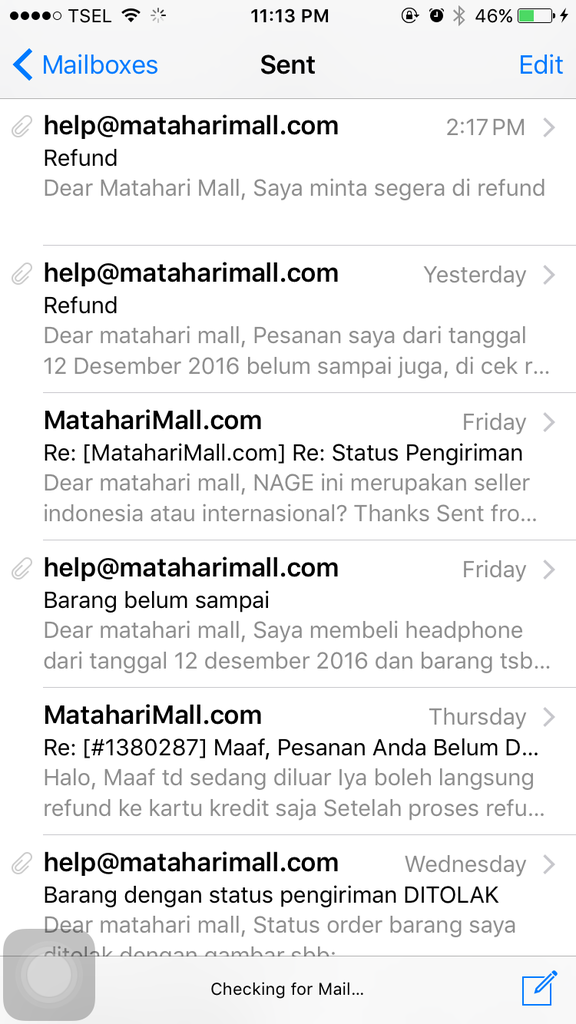 Mataharimall.com mengecewakan