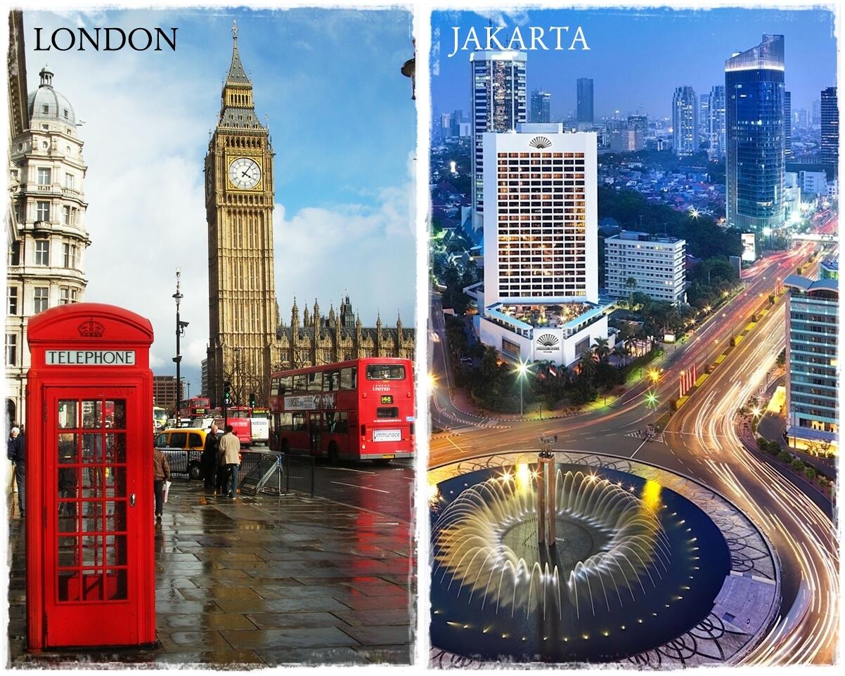 Jakarta ke london tanpa terbang