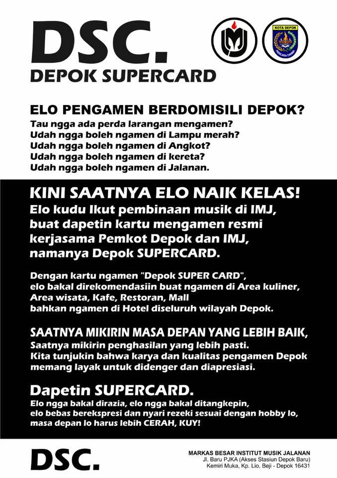 Baru nih !!! Pengamen di Depok akan dibina dan disalurkan bakatnya