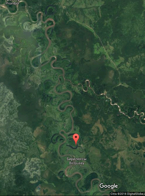 Sungai Chulym Rusia, Cakep dah Tapi ane nemu begini di Google Maps 