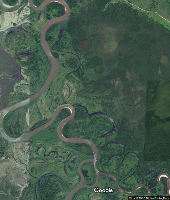 Sungai Chulym Rusia, Cakep dah Tapi ane nemu begini di Google Maps 