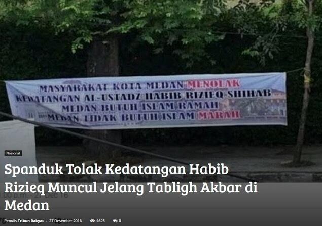 Merinding! Puluhan Ribu Warga Medan Padati Tabligh Akbar Habib Rizieq