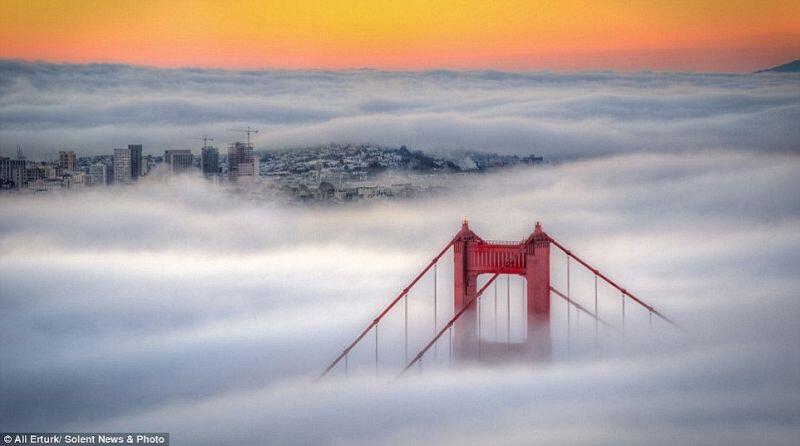 Foto Menakjubkan Gedung-Gedung Pencakar Langit di Antara Kabut Awan