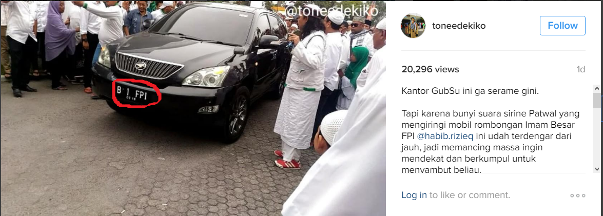Habib Rizieq FPI di Medan Pakai Toyota Harrier Bodong? 