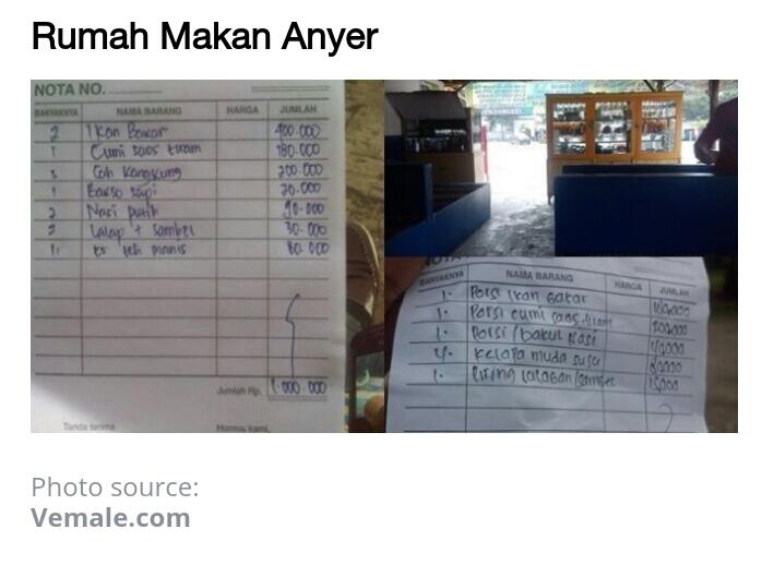 Beberapa Tragedi Warung Makan Yang Mematok Harga Selangit!