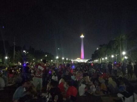 Jelang Puncak Malam Tahun Baru, Monas Terus Dibanjiri Pengunjung