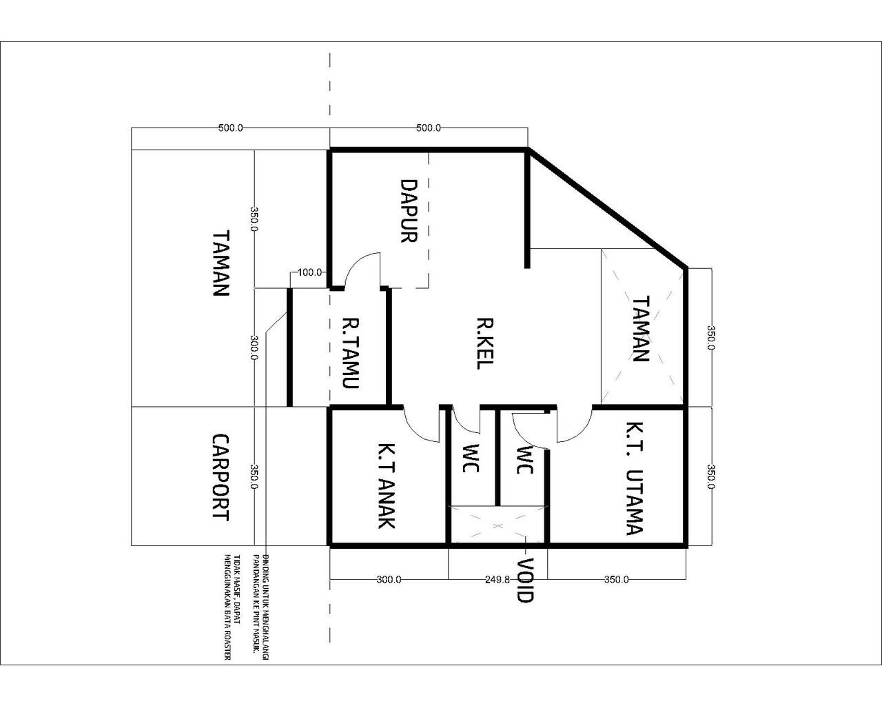 Desain Rumah Ukuran 7x7 Meter