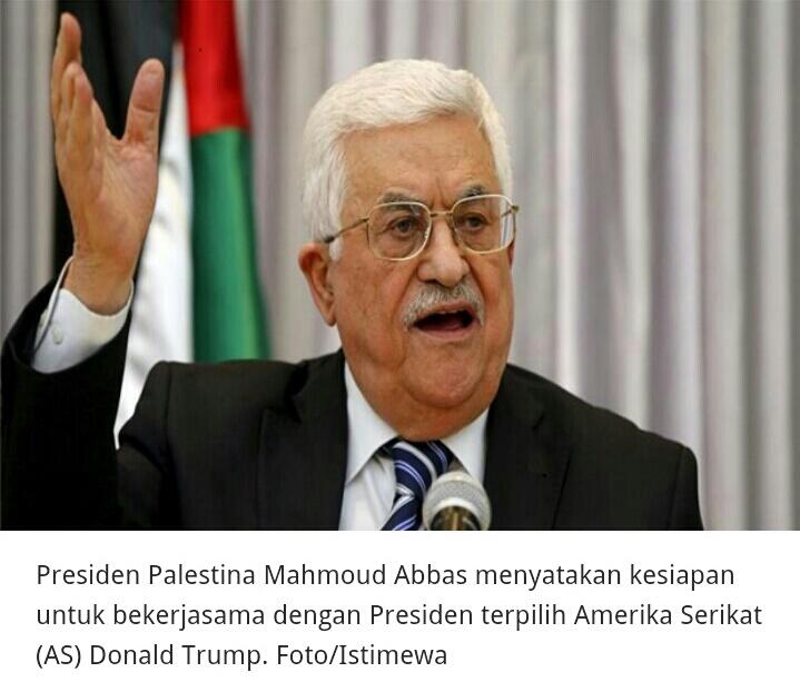 Abbas Nyatakan Siap Kerjasama dengan Trump