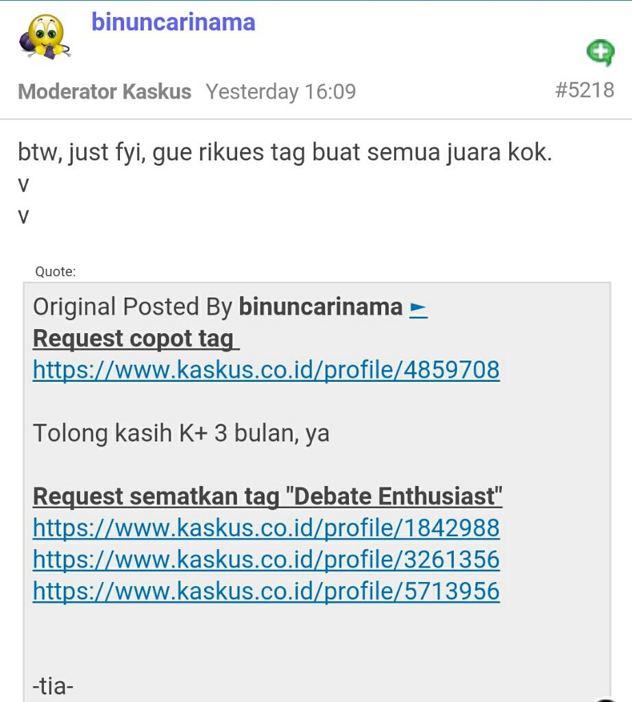 PERIHAL TAG DEBATE ENTHUSIAST SUB FORUM 191