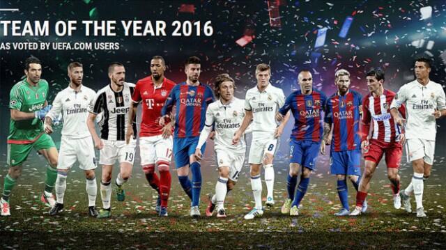 Tak ada Wakil Premiere League di Tim Terbaik uefa 2016