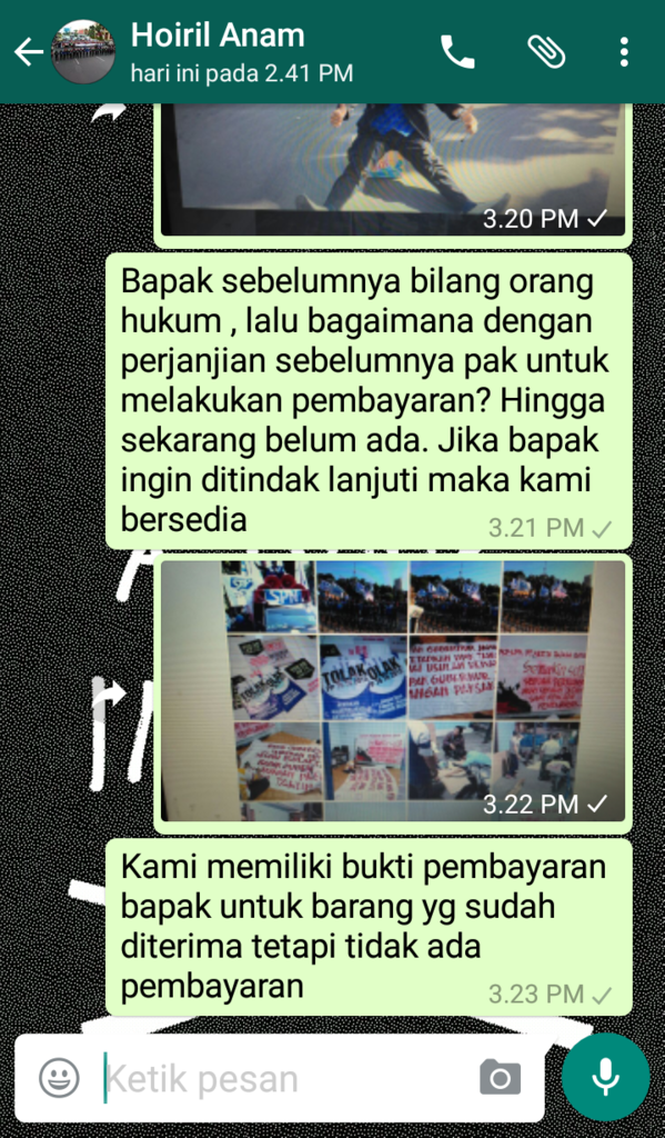 SURAT TERBUKA UNTUK HOIRIL ANAM a.k.a Achilless