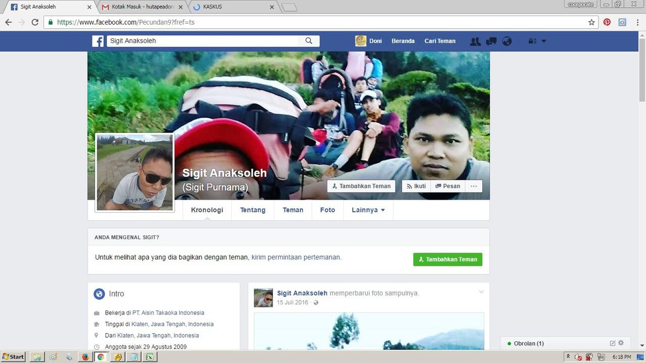 Surat terbuka buat SIGIT PURNOMO (FB sigit anak sholeh )